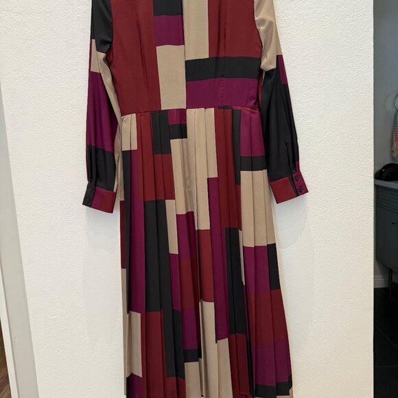 Hobbs Long Sleeve Dress New NWT 8 Multi-Colored - Picture 2 of 11
